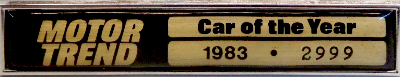 ID plate Renault Alliance MT